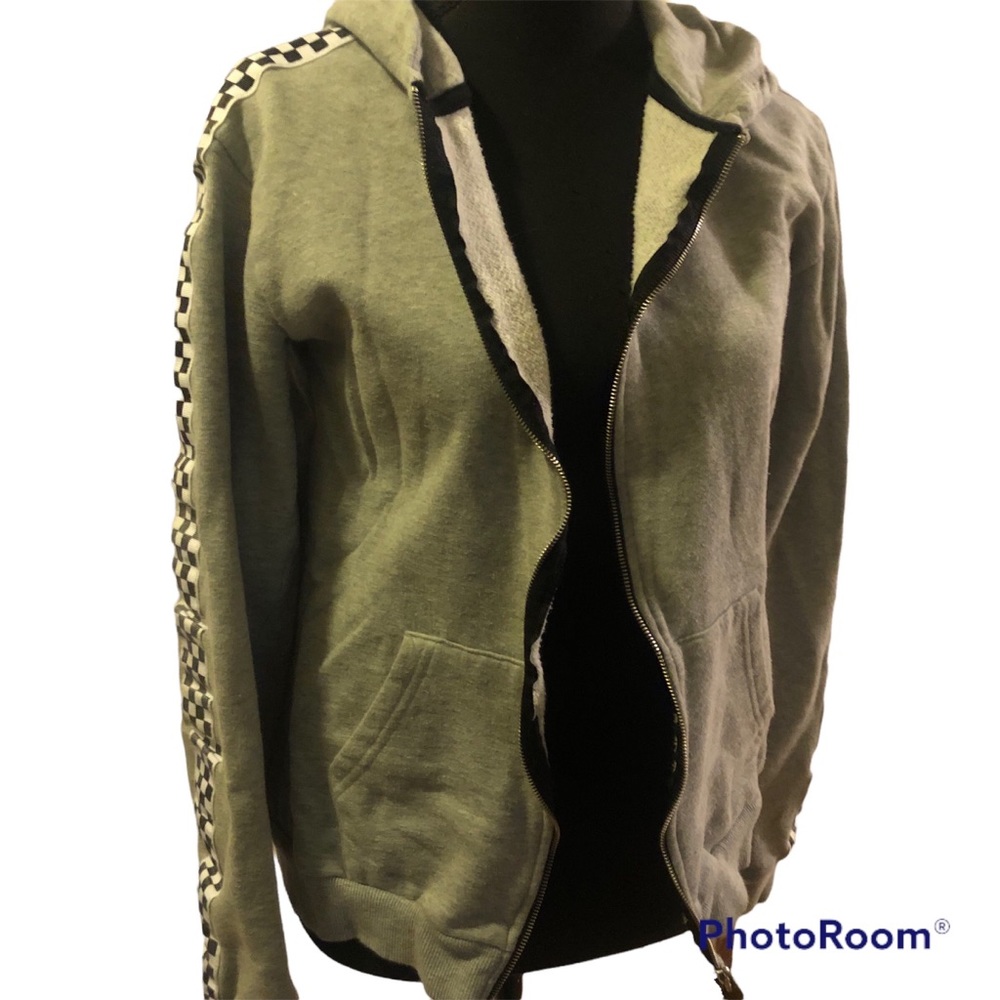 Sovereign Code hoodie with vans-style checkerboard detail, youth 18-20